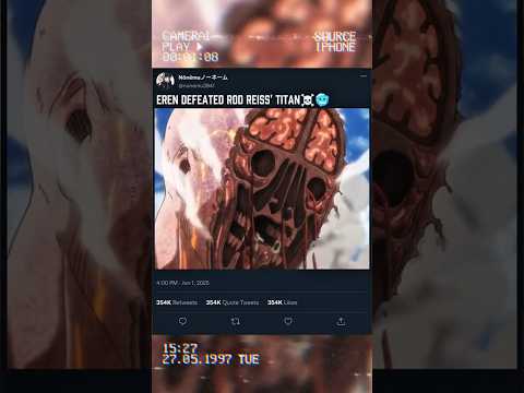 eren defeated rod reiss's titan☠️🥶