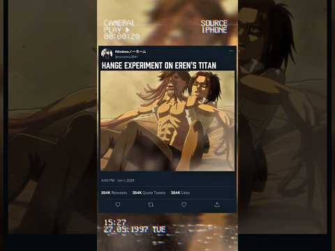 hange experiment on eren's titan☠️☠️☠️