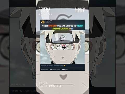 THE MOMENT WHEN NARUTO USE SAGE MODE 🐸 TO FIGHT SASUKE UCHIHA 🗿